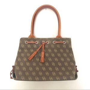 Vintage Dooney & Bourke Logo Patterned Handbag